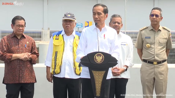 Presiden Jokowi Resmikan Stasiun Pompa Ancol Sentiong